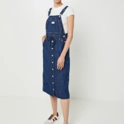 Robe Salopette En Jean - Bleu