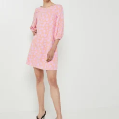 ESPRIT Robe Housse Manches 3/4 Bouffantes, Imprimé Fleuri - Lilas 6 ESPRIT Robe Housse Manches 3/4 Bouffantes, Imprimé Fleuri - Lilas -Promos Sublisca Magasin 001024705 001 V3 T4