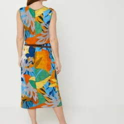 Robe En Jersey Imprimée Fleurs Colorées - Multicolore -Promos Sublisca Magasin 001024707 001 V2 T4