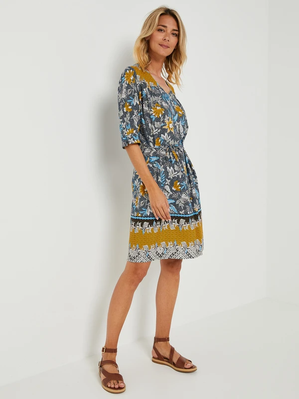 Robe Housse Imprimée - Bleu 3 Robe Housse Imprimée - Bleu – Image 3