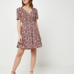 KAPORAL Robe Légère Imprimée Néo Léopard - Brique -Promos Sublisca Magasin 001025071 001 V3 T4