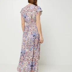 Robe Fluide Imprimée Cachemire - Rose -Promos Sublisca Magasin 001025075 001 V2 T4