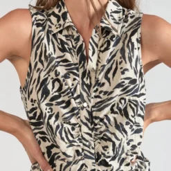 LE TEMPS DES CERISES Robe Droite Muna - ZEBRA -Promos Sublisca Magasin 001025220 001 V2 T4