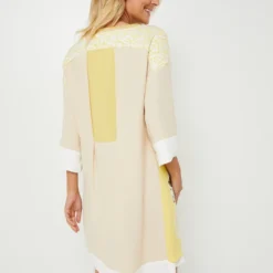 Robe House En Voile Crêpe Uni - Jaune -Promos Sublisca Magasin 001025340 001 V2 T4