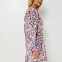 Robe Ample Et Fluide Imprimée Cachemire - Rose -Promos Sublisca Magasin 001025342 001 V2 T4