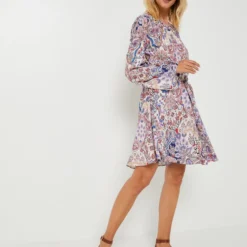 Robe Ample Et Fluide Imprimée Cachemire - Rose -Promos Sublisca Magasin 001025342 001 V3 T4