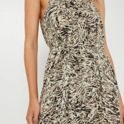 Vero Moda Robe À Bretelles Fluide Coupe Évasée - Vert -Promos Sublisca Magasin 001025359 001 V4 T4