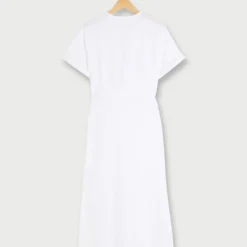 Robe Cache-cœur En Double Gaze 100% Coton - Blanc 3 Robe Cache-cœur En Double Gaze 100% Coton - Blanc -Promos Sublisca Magasin 001025385 001 V2 T4