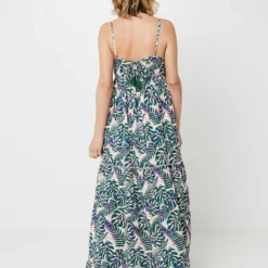 Robe Longue En Broderie Anglaise Imprimée Fleurs - Ecru -Promos Sublisca Magasin 001025498 001 V2 T4