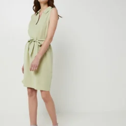 Vero Moda Robe Droite 100% Lyocell Uni - Vert -Promos Sublisca Magasin 001025552 001 V3 T4