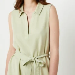 Vero Moda Robe Droite 100% Lyocell Uni - Vert -Promos Sublisca Magasin 001025552 001 V4 T4