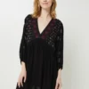 Desigual Robe Courte Imprimé Ethnique, Col V - Noir