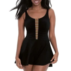 Promos Sublisca Magasin 3 ANITA Robe De Bain Dresskini Culotte Intégrée Arabella - Noir