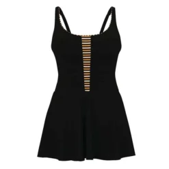 ANITA Robe De Bain Dresskini Culotte Intégrée Arabella - Noir -Promos Sublisca Magasin 001027176 001 V3 T4