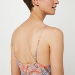 Molly Bracken Robe Longue Volantée À Fines Bretelles À Imprimé Cachemire - Rose -Promos Sublisca Magasin 001027281 001 V4 T4